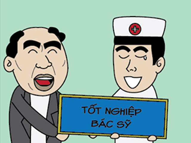 Tranh vui - Mất bao năm học hành nhưng không bằng "bác sĩ online"
