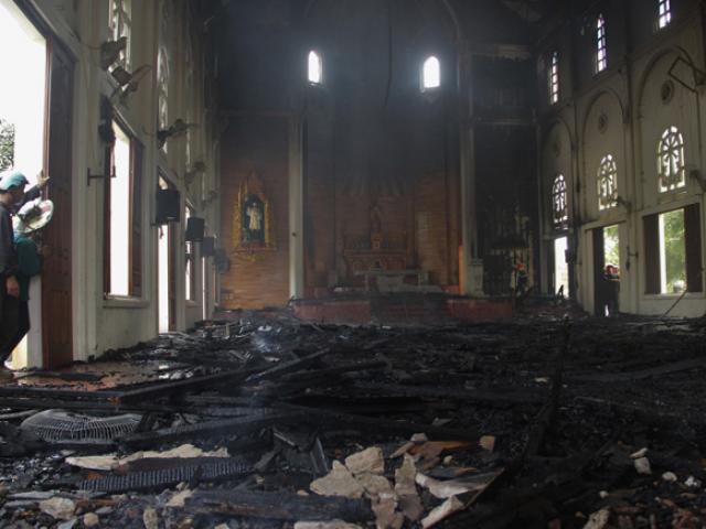 Cháy lớn ở nhà thờ, toàn bộ tài sản bị thiêu rụi