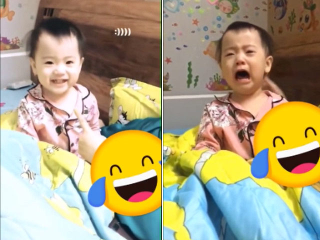 Bạn trẻ - Cuộc sống - Bị mẹ "troll", cô bé vừa cười vừa khóc cực hài hước