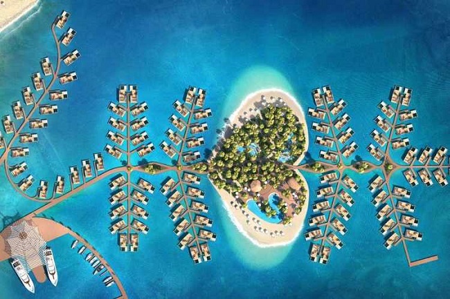 Quá nhiều tiền, người Dubai cho xây dựng hàng loạt công trình nhân tạo tuyệt đẹp trên biển để thu hút khách du lịch.