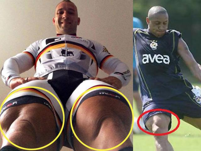 Bóng đá - Không tưởng: Xuất hiện siêu VĐV đùi to 74cm, hơn Roberto Carlos 13cm