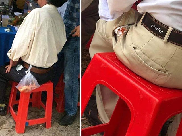 Bạn trẻ - Cuộc sống - Hình ảnh ông bố đi ăn cỗ lấy phần cho con HOT nhất tuần qua