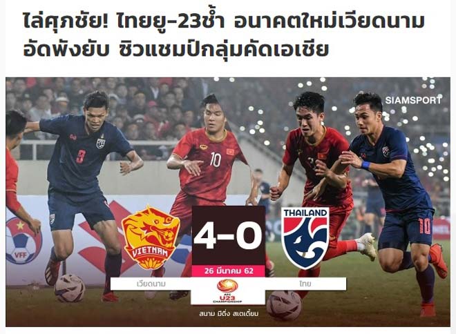 U23 Thái Lan thua đậm: Báo Thái sững sờ chỉ ra "tội đồ", triệu fan giận dữ Bao-Thai-Lan-sung-so-vi-tran-thua-CdV-vi-U23-Viet-Nam-hay-nhu-Uruguay-va-Nhat-Ban-tha11-1553618605-589-width660height484