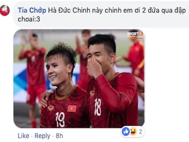 Đức Chinh vào Facebook Quang Hải tự khen ”đẹp trai” và phản ứng của dân mạng