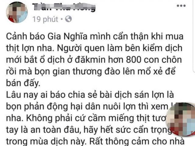 Tin tức trong ngày - Bị phạt 10 triệu đồng vì bịa đặt thông tin đào 800 con heo bệnh lên bán