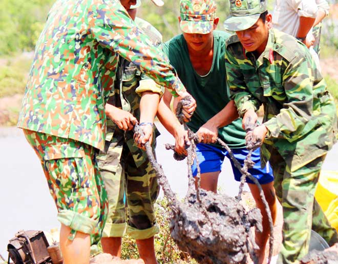 Phát hiện xác máy bay bị vùi trong ao tôm - 2