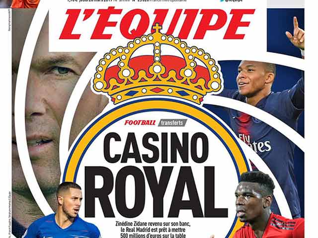Real - Zidane ”nổi bão” hè 2019: Chi 500 triệu euro mua Pogba, Hazard, Mbappe
