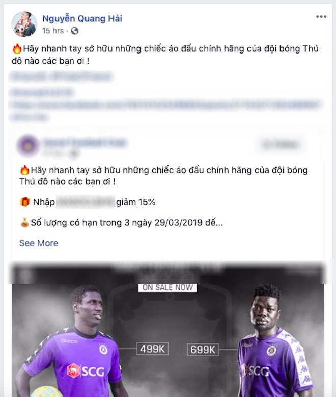 Quang Hải của U23 Việt Nam rao bán áo đấu, dân mạng hỏi &#34;tặng kèm Hải không?&#34; - 1