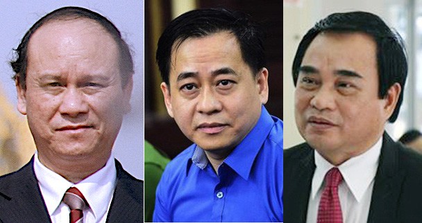 Trần Văn Minh (trái), Phan Văn Anh Vũ (Vũ "nhôm") và Văn Hữu Chiến (phải)