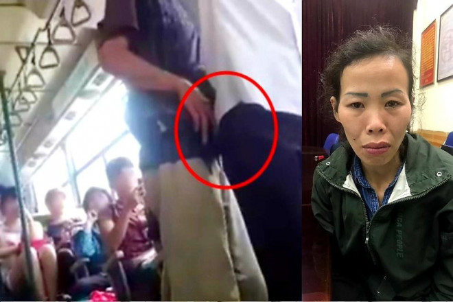 Nữ đạo chích sinh năm 1984, quê Tuyên Quang vừa bị lực lượng chức năng tóm gọn sau khi trộm ví tiền của khách đi xe buýt tại Hà Nội