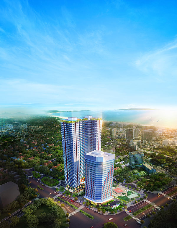 Phối cảnh tổng thể dự án Grand Center Quy Nhon