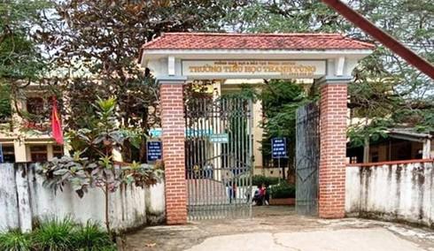 Trường Tiểu học Thanh Tùng, nơi xảy ra sự việc.