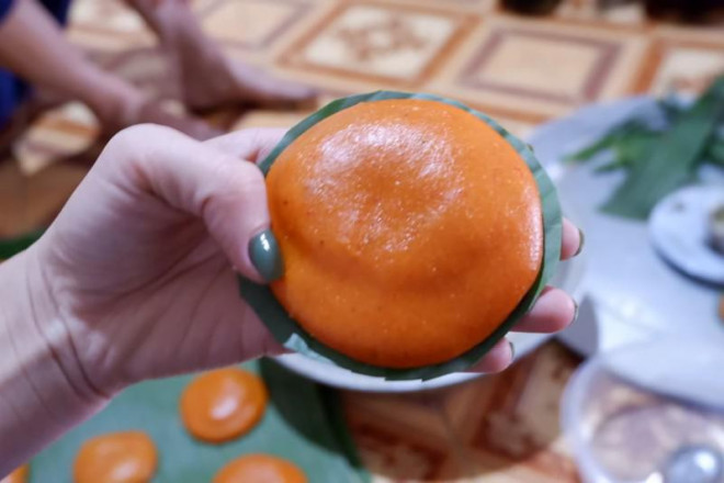 Cận cảnh chiếc bánh sau khi hoàn thành.