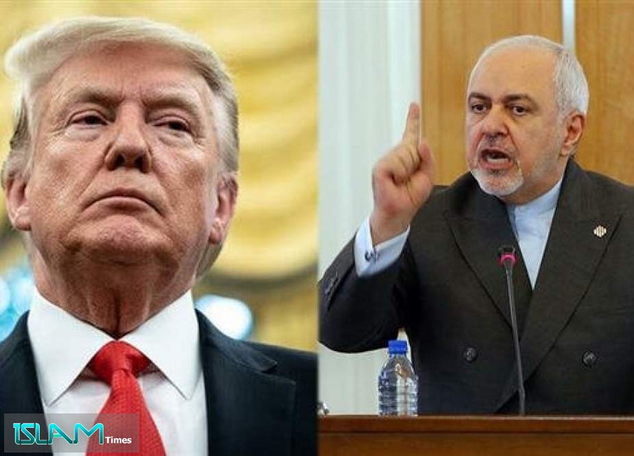 Tổng thống Mỹ Donald Trump (trái) và Ngoại trưởng Iran Javad Zarif