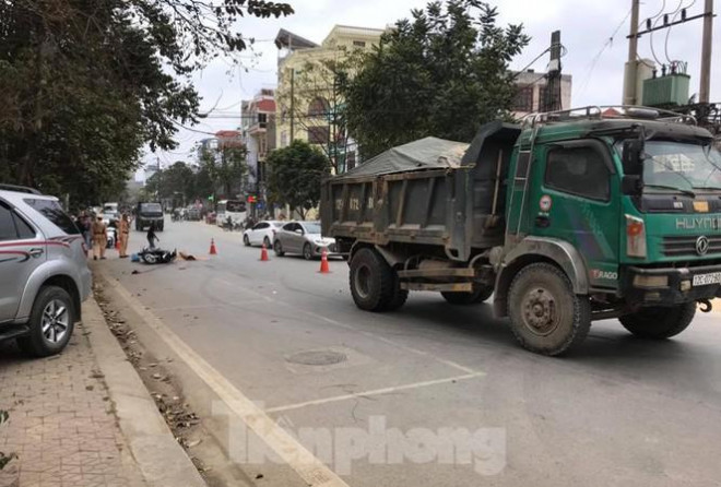 Hiện trường vụ tai nạn. Ảnh: Tiền Phong