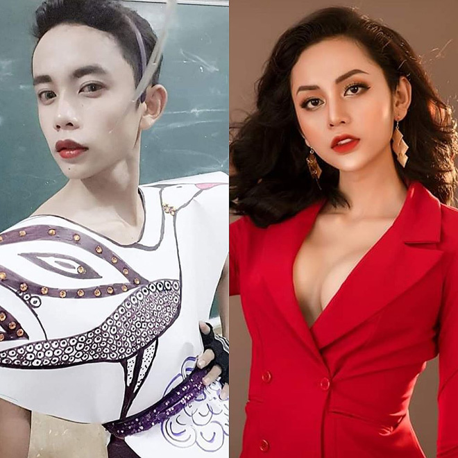 Cận cảnh nhan sắc trước và sau khi Lương Mỹ Kỳ phẫu thuật thẩm mỹ nâng vòng 1.