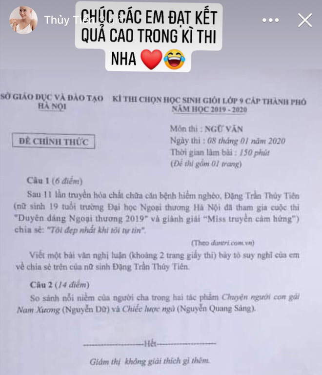 Nữ sinh 19 tuổi bị ung thư và câu chuyện truyền cảm hứng vào đề thi học sinh giỏi Văn - 1