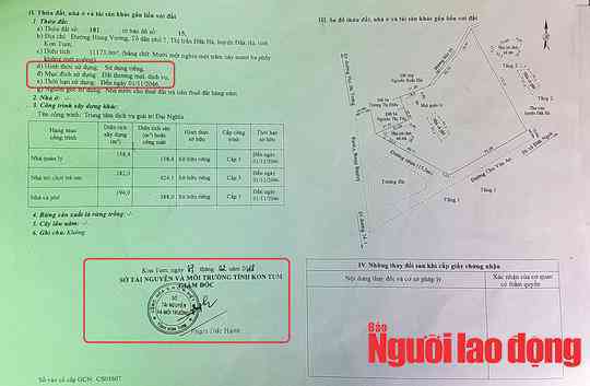 Bản photo giấy chứng nhận quyền sử dụng đất tại khu Công viên Đắk Hà từ đất công cộng sang đất thương mại, dịch vụ với hình thức sử dụng riêng