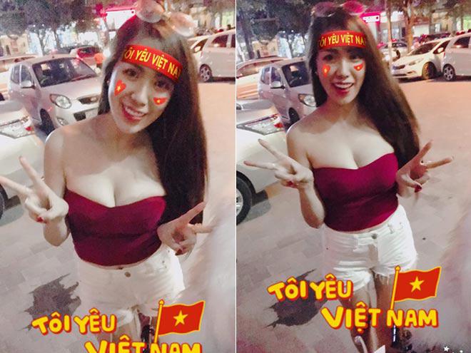 "Hot girl ngực khủng" tung ảnh cổ vũ trước trận U23 Việt Nam - U23 UAE là ai? - 9