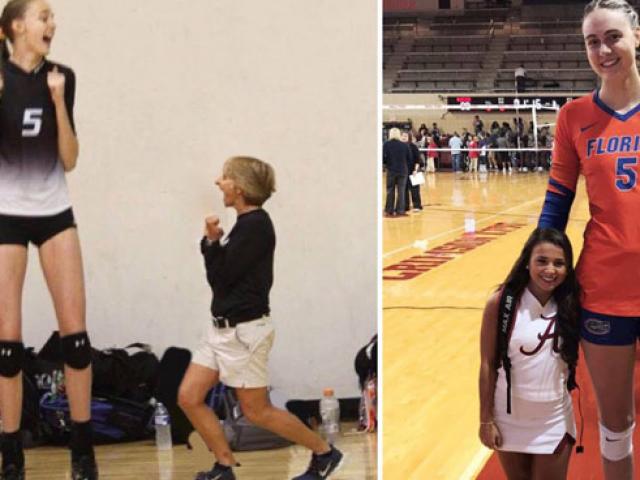 Thể thao - Nữ "khủng long" bóng chuyền 2m08: Nhún nhẹ qua lưới, đập bóng "tên lửa"