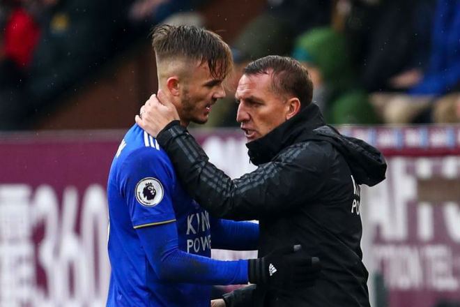 James Maddison và ông thầy Brendan Rodgers ở Leicester City