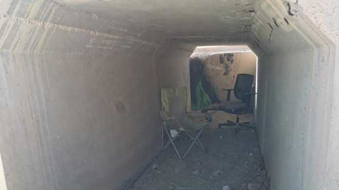 Một boongke trú ẩn của quân đội Mỹ tại căn cứ Al-Asad ở Iraq hôm 11-1. Ảnh: CNN