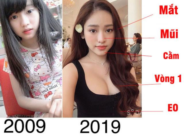 Làm đẹp - 10 năm đẹp nhờ dao kéo: Thúy Vi gỡ túi độn, "cá sấu chúa" Quỳnh Nga nâng cấp 15cm