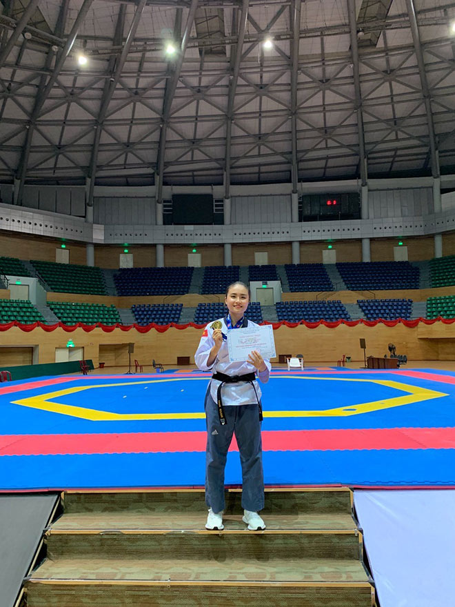 Năm 23 tuổi, Cẩm Tiên đã trở thành một trong những trụ cột của đội tuyển Taekwondo Việt Nam