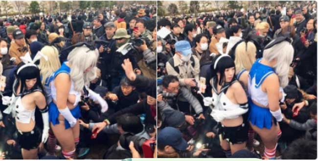 Gây tranh cãi nhất là những chiếc váy ngắn của nữ sinh Nhật Bản. Cách đây ít lâu, 2 nữ cỏe bị khán giả đua nhau chụp từ dưới váy lên, tạo nên hình ảnh khó coi.