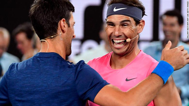 Nadal và Djokovic đã có những giây phút cực "sung"