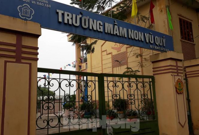 Trường mầm non xã Vũ Quý, nơi xảy ra nghi án cháu bé 3 tuổi bị xâm hại - Ảnh: Hoàng Long