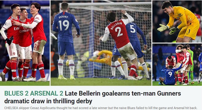 Arsenal bị thẻ đỏ, sút chỉ 2 quả vẫn cầm chân Chelsea: Báo Anh tung hứng HLV Arteta - 2