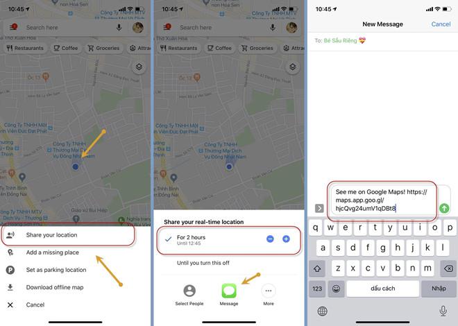 Cách chia sẻ vị trí địa điểm giữa thiết bị iOS và Android - 2