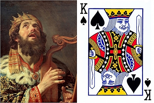 Vua David của Israel là tượng trưng cho quân K bích trong bộ bài Tây.