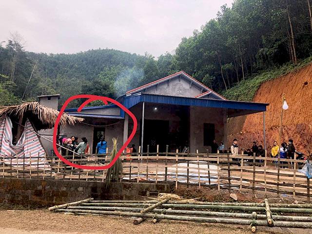 Khu vực xảy ra án mạng có thể là bếp, nơi được khoanh dấu đỏ.