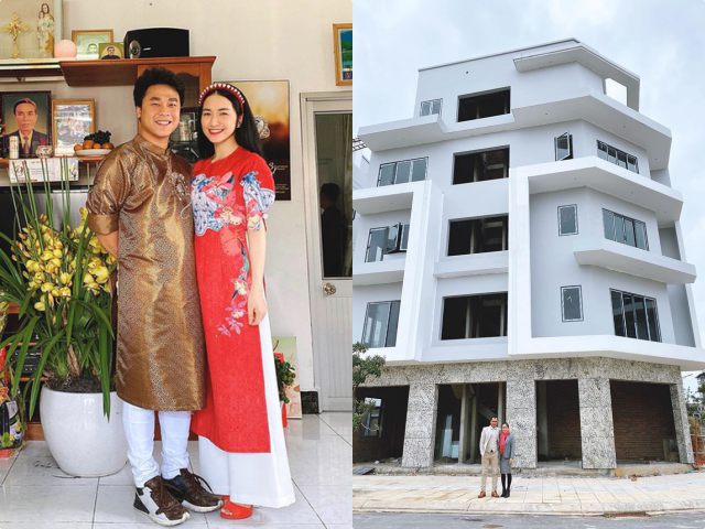 Hoà Minzy xây biệt thự 5 tầng 2 mặt tiền tặng bố mẹ đầu năm mới