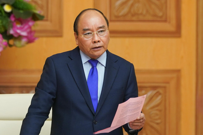 Thủ tướng Nguyễn Xuân Phúc chủ trì cuộc họp - Ảnh: Quang Hiếu