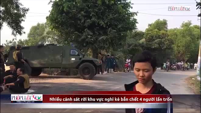 Nhiều cảnh sát rời khu vực nghi kẻ bắn chết 4 người lẩn trốn