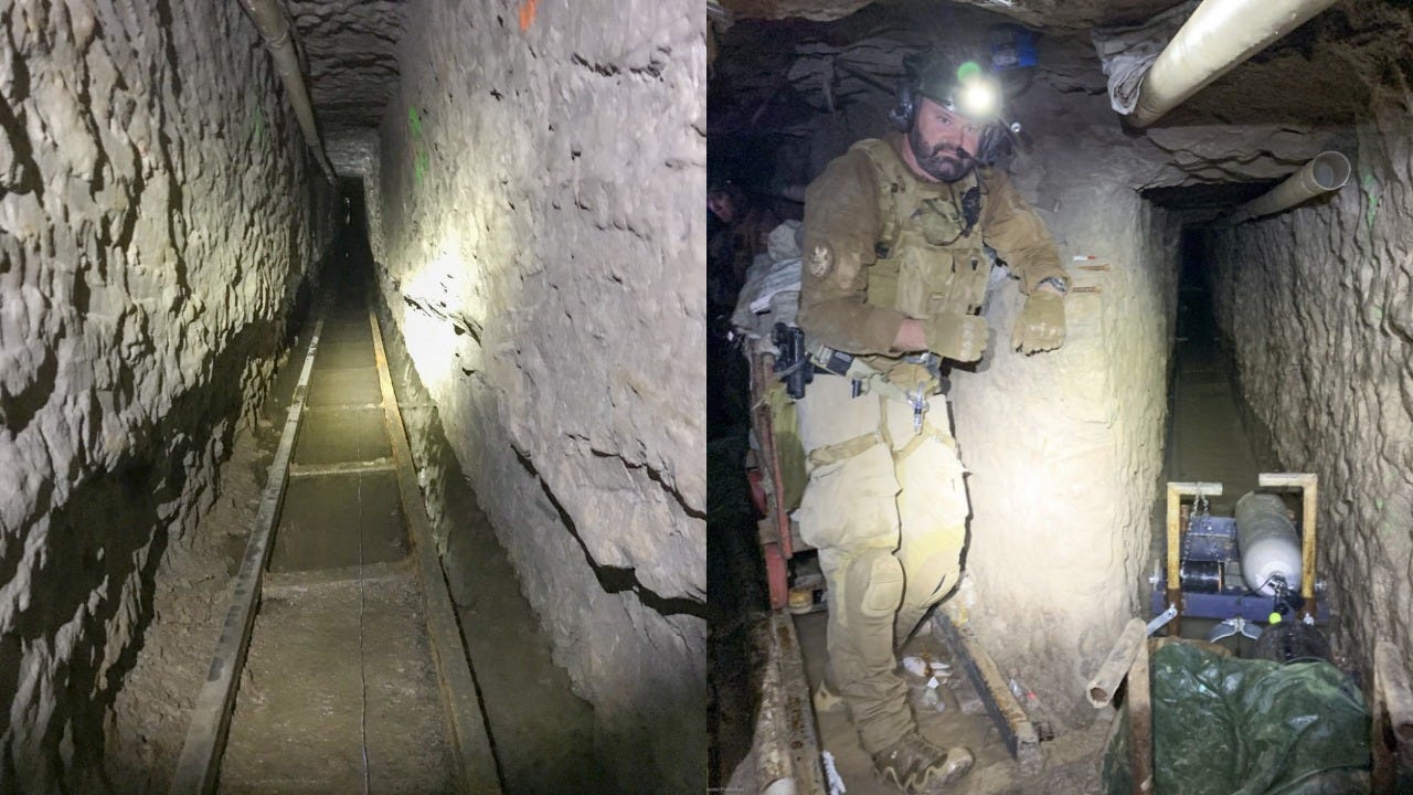 Đường hầm xuyên biên giới Mỹ - Mexico mới được phát hiện có chiều dài hơn 5,4 km (Ảnh: Cơ quan Hải quan và Biên phòng Mỹ)