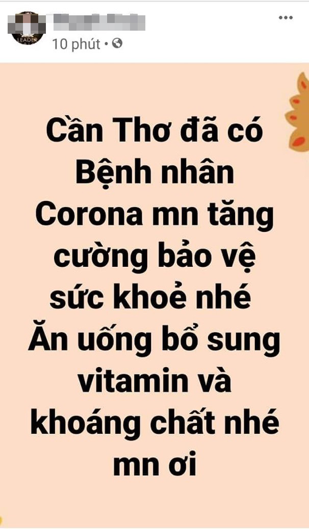 Thông tin nữ bác sĩ đăng tải.