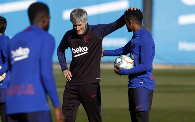 Barca thời tân HLV Quique Setien bất ngờ nảy sinh sự cố 2 cầu thủ suýt ẩu đả với nhau trên sân tập của CLB