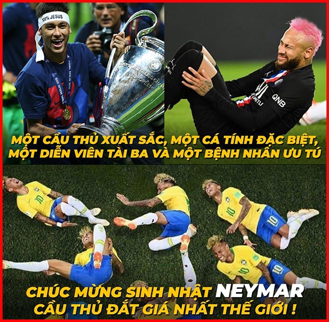 Ngoài tài năng thì Neymar cũng là một &#34;bệnh nhân&#34; ưu tú của bóng đá thế giới.