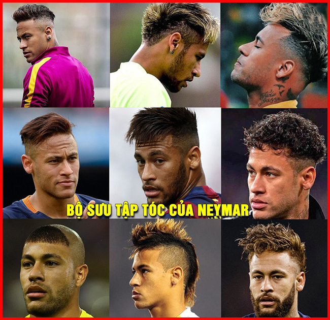 Ngoài tài năng trên sân cỏ thì Neymar cũng là một tín đồ của thời trang tóc.