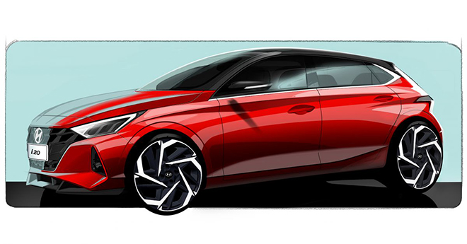 Hyundai hé lộ hình ảnh phác thảo của i20 thế hệ mới - 1