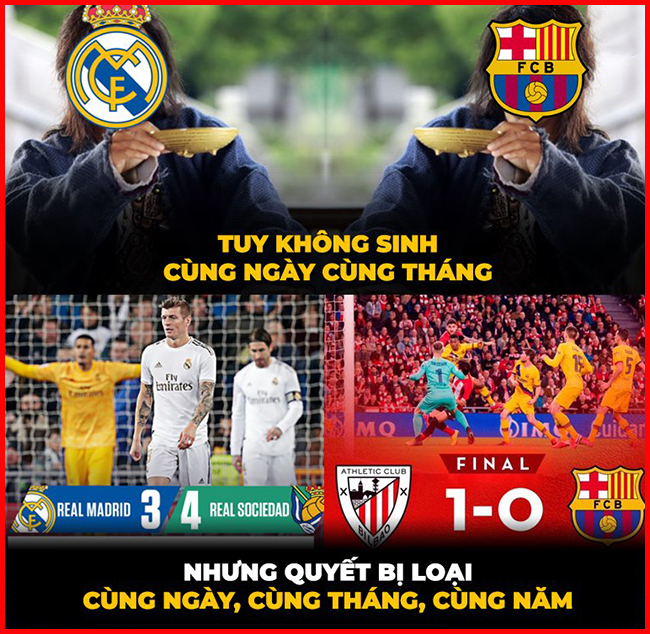 Real và Barca rủ nhau cùng bị loại tại cúp Nhà vua Tây Ban Nha.