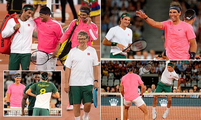 "Tam giác vàng" Federer, Nadal, Bill Gates xuất hiện tại Nam Phi