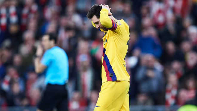 Barca bị loại cay đắng ở tứ kết cúp Nhà Vua năm nay trên sân San Mames của Bilbao