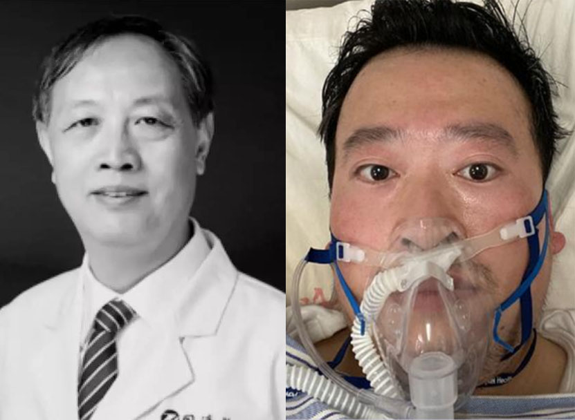 Bác sĩ Lin Zhengbin (trái) và bác sĩ Lý Văn Lượng đều đã qua đời vì lây nhiễm&nbsp;COVID-19. Ảnh: Nhân dân Nhật báo