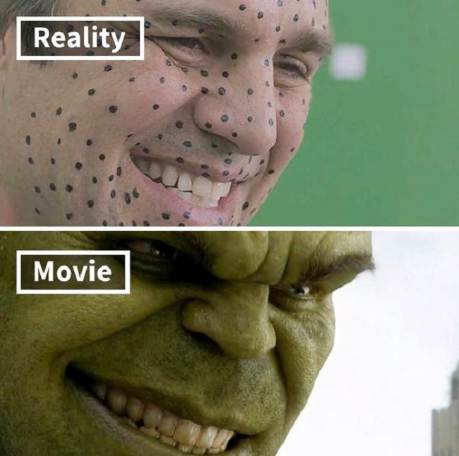 Hulk biến hình được là nhờ vào kỹ xảo thôi nhé