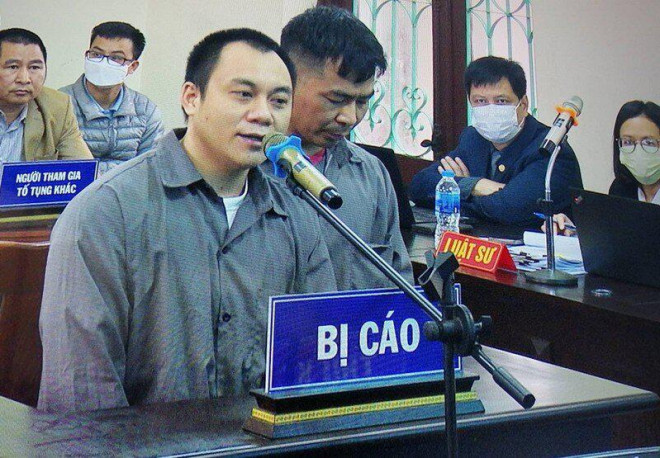 Bị cáo Lê Ngọc Hoàng trong buổi xét xử sáng 13/2